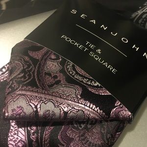 2 sean John tie & pocket squares